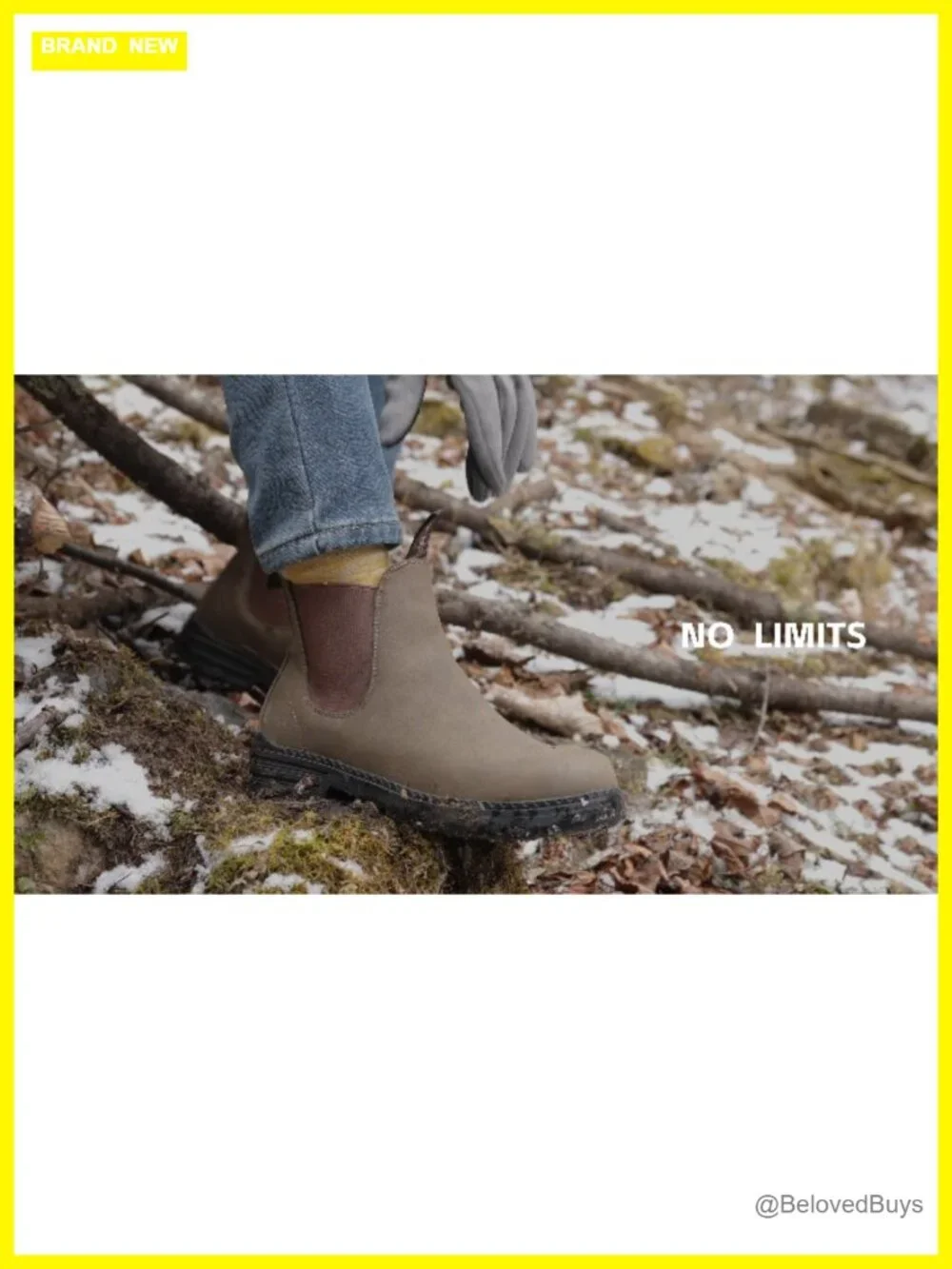 Faux Leather Waterproof Chelsea Hiking Boots Slip-On Women's